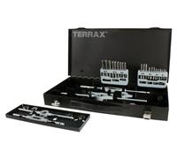 Jeu d'outils de taraudage Terrax, 37 pièces, en acier rapide (HSS)