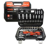 Jeu d'outils Disen Douilles 1/2'' 1/4'' 94 pièces