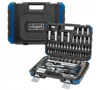 Jeu d'outils hexagonaux 1/4" et 1/2" de 4 à 32 mm, 94 pièces, dans un coffret