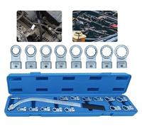 Jeu d'outils pour tendeurs de courroie, 15 pièces, en acier 45#, compatibilité universelle, coffret de rangement compact, grande durabilité