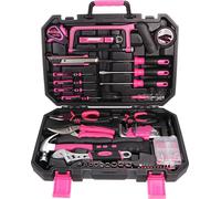 Sixtol – Jeu d'outils HOME PINK 128 – dans une valise – pour un usage domestique