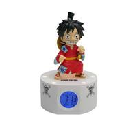 Teknofun Réveil lumineux Luffy – Licence officielle One Piece – Bleu/Rouge/Noir – Piles/USB