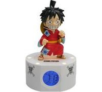 Teknofun Réveil lumineux Luffy – Licence officielle One Piece – Bleu/Rouge/Noir – Piles/USB