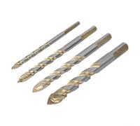Jeu Forets Carbure Triangle 4pcs 6-12mm Porcelaine(4pcs) | Carbure cémenté, pointe triangle, 4 tailles 6-12mm, pour idéal porcelaine dure, longue durée de vie