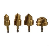Jeu Forets Expansion Tube 4 Tailles #20-#40 Plombier | Acier HSS , queue hexagonale 6.35mm, compatible pour perceuse électrique, évasement pour précis glissement