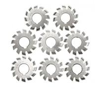 Jeu fraise module 2 HSS 8 angle 20 degrés Jeu fraise module 2 | Module 2 standard, dents droites, involute, compatible CNC, longue durée de vie