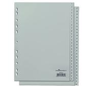 Jeu intercalaire Numérique A4 52 Chiffres (1-26 et 27-52) Polypro Gris