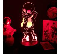 Jeu Undertale Veilleuse Anime 3D Illusion Lampe - 7 Couleurs Tactile À Distance Lampe de Sommeil pour Enfants Chambre Décor Creative Lampe De Bureau Cadeau D'anniversaire