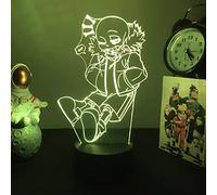 Jeu Undertale Veilleuse Anime 3D Illusion Lampe - 7 Couleurs Tactile À Distance Lampe de Sommeil pour Enfants Chambre Décor Creative Lampe De Bureau Cadeau D'anniversaire