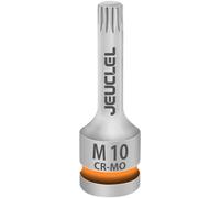 JEUCLEL M10 Triple douille carrée cannelée à impact, 10 mm métrique 1/2", triple douille carrée en acier Cr-Mo, adaptateur de douille pour tournevis à percussion ou à cliquet