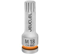 JEUCLEL M18 Douille triple carrée cannelée à impact 18 mm métrique 1/2", triple douille carrée en acier Cr-Mo pour tournevis à percussion ou cliquets