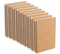 JEUIHAU Lot de 10 carnets de croquis à spirale, format A5, 160 g/m², couverture en papier kraft, reliure spirale papier dessin pour portrait, scrapbooking, 60 pages (30 feuilles), type rollover