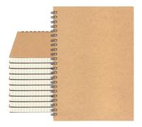 JEUIHAU Lot de 10 carnets de croquis A5 en papier kraft à spirales avec couverture noire, carnets A5 à spirales,pour dessin, écriture, plans, notes [Unknown Binding]