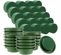 JEUIHAU Lot de 20 bols en mousse de 12 cm avec plateau pour arrangements floraux, arrangements floraux de mariage, fournitures de bricolage