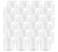 JEUIHAU Lot de 24 bocaux de conservation vides en plastique transparent de 250 ml/8 oz avec couvercle, récipients de conservation vides rechargeables en plastique pour épices, loisirs créatifs