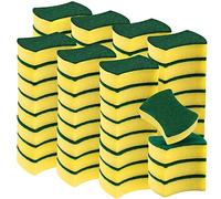 JEUIHAU Lot de 60 éponges à récurer 10 x 8 x 3 cm, éponges de Nettoyage de Cuisine, éponges à Vaisselle Double Face Anti-Rayures, éponge pour Usage, Le Nettoyage de la Cuisine et de la Maison