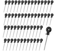 JEUIHAU Lot de 60 isolateurs de clôture électrique de type long à vis pour ferme, clôture de jardin, 14,5 cm