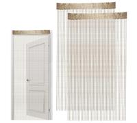 Jeukwud Lot de 2 Rideau de Porte à Franges, 100x200cm Rideaux Fils Paillette Panneau Mural, String Porte Rideau Séparateur de pièce, pour Patio, Chambre à Coucher, Mariage, Restaurant(Champagne)