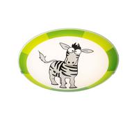Jeune lampe murale Chambre d'enfant Motif Zèbre rayé vert gris en kit, ampoules LED incluses