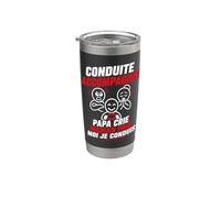 Jeune Permis Humour papa maman Conduite accompagnée Gobelet isotherme en acier inoxydable double paroi