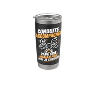 Jeune Permis Humour papa maman parent Conduite accompagnée Gobelet isotherme en acier inoxydable double paroi