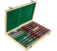 Jeux de ciseaux à bois 8 pièces Ciseaux à bois 7 pouces/17 cm Ciseaux à bois 9 pouces Outils pour tour à bois Ciseaux à bois Outils pour tour à bois Boîte à outils pour bois pour sculpture sur bois Sc