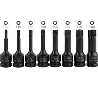 jeux de douilles à embout en étoile Torx à entraînement 1/2 pouce T30 T40 T45 T50 T55 T60 T70 T80
