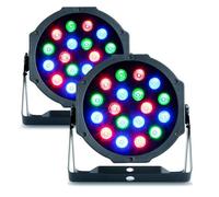 Jeux de lumière 2 Projecteurs SONO DJ Lumière PAR à LED 18x1W RGB - Party Sound & Light PARTY-PAR181