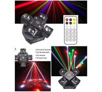 Jeux de lumière - AUDIO CLUB - MH4LED - 4 PAR LED 100W RGBW - Laser Rouge et Vert - Stroboscope 10W