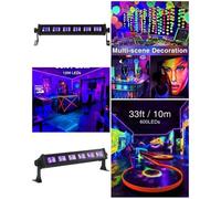 Jeux de lumière BARRES UV à 6 LEDS 6x3W lumière noire soirée dansantes fluo PA DJ LED MIX SONO BAR CLUB LASER Fêtes PROJECTEUR UV