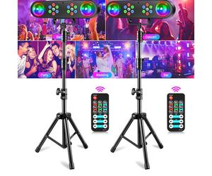 Jeux de Lumiere DJ - UKING Support De Lumières Avec Plusieurs Effets A LED - 2 boule disco et 14 LEDs- 2PCS