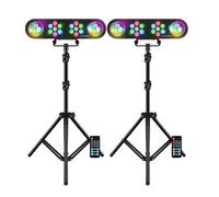 Jeux de lumières - BMI - PACK RAINBOW - 2 packs (4 groupes) - Mode audio & auto - Télécommande, hauteur 1,70 m