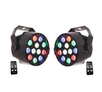Jeux de lumières DJ LIGHT 2 PAR MINI à LEDs DMX + étrier de fixation + TELECOMMANDE PA DJ LED BAR SONO DISCO SOIREE DANSANTE