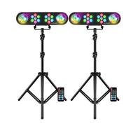 Jeux de lumières, LyteQuest, 2 Packs RAINBOW, Portiques, 2 PAR 14 LEDS de 1W, 2 LED Ball RVB 3W, Mode Audio, Auto, Télécommandes