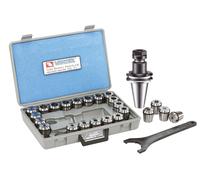 Jeux de mandrins à pinces DIN69871 SK40 avec pinces ER-32 4-20 mm 11 pièces Vertex V-754