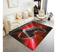 Jeux Tapis de Sols 100x150cm pour Le Chevet,Tapis de Jeux Vidéo,Console de Jeux Pattern Game Tapis,Filles et Adolescents Contrôleur de Jeux Vidéo Rouge Adulte Salon Antidérapant Tapis Intérieur