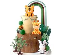 JeVenis décoration de gâteau de fête de bébé safari décoration de gâteau