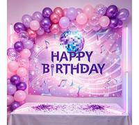 JeVenis jouet vénus rose lilas ballon guirlande musique fond étoile sphères aériennes pour anniversaire décoration concert cinéma supporters bal fête accessoire