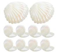 JEWEDECO 10 Boîtes à Friandises Mariage Coquillage en Plastique Multicolore Placage sous Vide, Design Élégant et Solide, pour Fêtes Thème Marin