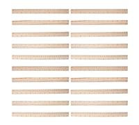 JEWEDECO 10 Pièces Règle en Bois Khaki Double Échelle et Marquages Seul Côté, Bord Lisse, Épaisseur Optimale pour Travaux de Menuiserie et Dessin Mathématique