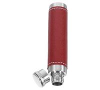 JEWEDECO 1pièce Tube de Vin Portable Acier Inoxydable avec Couvre-leather Marron Format Compact et Pratique pour Couvercle pour Sorties Plein Air Cigares