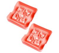 JEWEDECO 2pcs Mini Moules à Sandwich en Plastique Pp Forme Cœur Créatifs et Adorables pour Déjeuners ou Camping