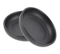 JEWEDECO 2pcs Plats à Sauce en Céramique Noirs Ronds 8,5cm, Faciles à Nettoyer et Compatibles Lave-vaisselle, pour Restaurant ou Présent de Fête
