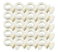 JEWEDECO 50pcs Rouleaux pour Tringle à Rideaux en Plastique, Coulissage Silencieux et Installation Facile, Accessoires pour Chambres et Restaurants
