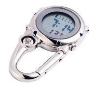JEWEDECO Acier Inoxydable Montre Suspendue à Clip, Bleu pour Randonnée | Accrochage sans Mains, Étanche, Boucle Pratique pour Paquet et Ceintures, Usage Plongée et Extérieur