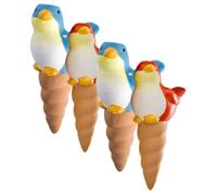 JEWEDECO Arroseur Automatique pour Plantes 4pcs en Porcelaine en Forme d'oiseau, Dispositif d'arrosage Goutte-à-Goutte pour Jardin et Jardinage Couleur Aléatoire