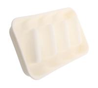 JEWEDECO Assiette de Service à Tacos en Silicone Beige avec Séparateurs Antidérapants, Résistante la Chaleur, pour Réchauffer Burritos et Pancakes Lors de Repas en Famille