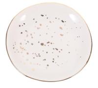 JEWEDECO Assiette en Céramique Ronde Blanche Élégante pour Service Alimentaire, Facile à Nettoyer, Solide, pour Restaurants et Fêtes