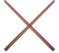 JEWEDECO Baguettes à Nouilles Longues Faciles à Nettoyer et Résistantes la Chaleur en Bois 2 Paires Café pour Pâtes et Cuisson la Maison