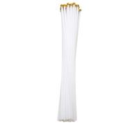 JEWEDECO Bâtons de Drapeau Mât de Drapeau en Plastique Blanc Ensemble de 100 Solide et Facile à Transporter pour L'artisanat Remise de Diplôme pour Festivités et Drapeaux de Table